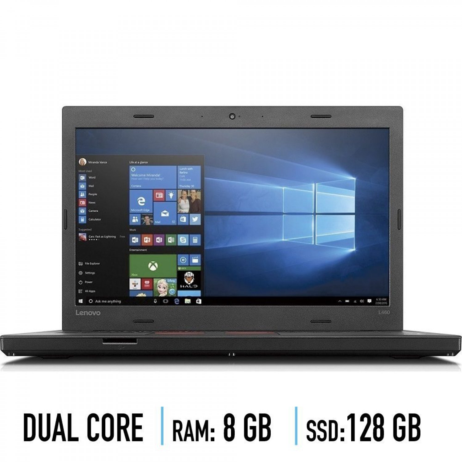 Laptop 14'' Lenovo ThinkPad L460 (8GB RAM/128GB SSD) 